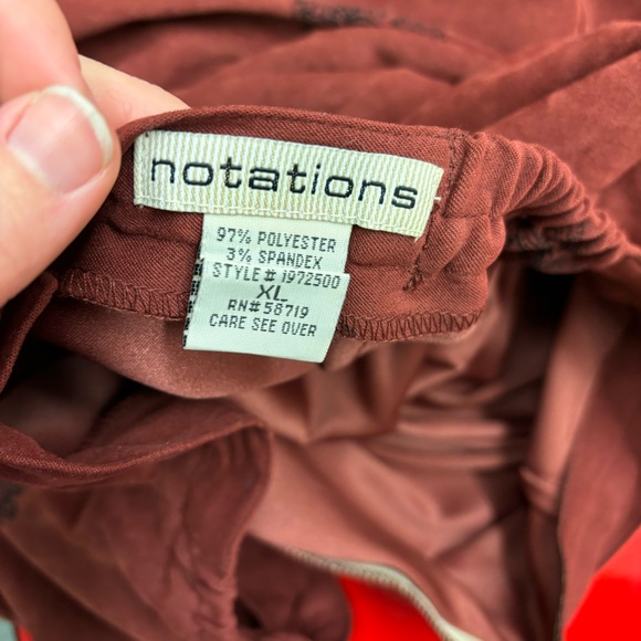 Vintage NWT paisley Notations skirt, faux suede, XL - Picture 7 of 12